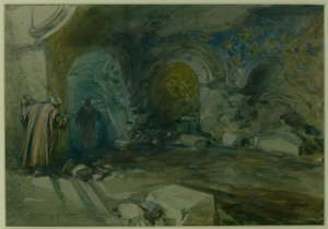 Crypt of the Church of St. Anne, Jerusalem, 1872 by William Crimea Simpson